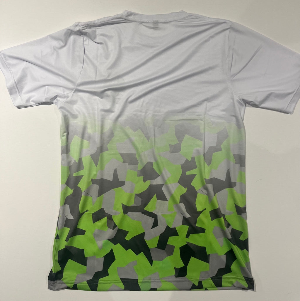 Men's / Unisex - Limey Running T Shirt - White / Lime / Grey / Camo