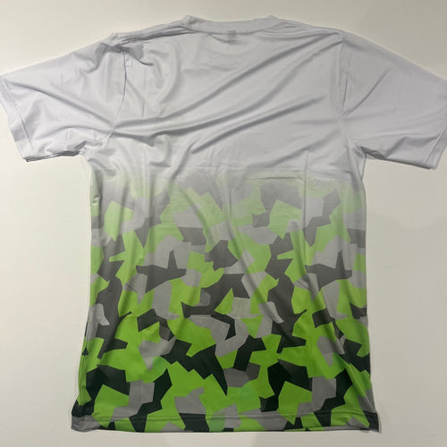 Men's / Unisex - Limey Running T Shirt - White / Lime / Grey / Camo