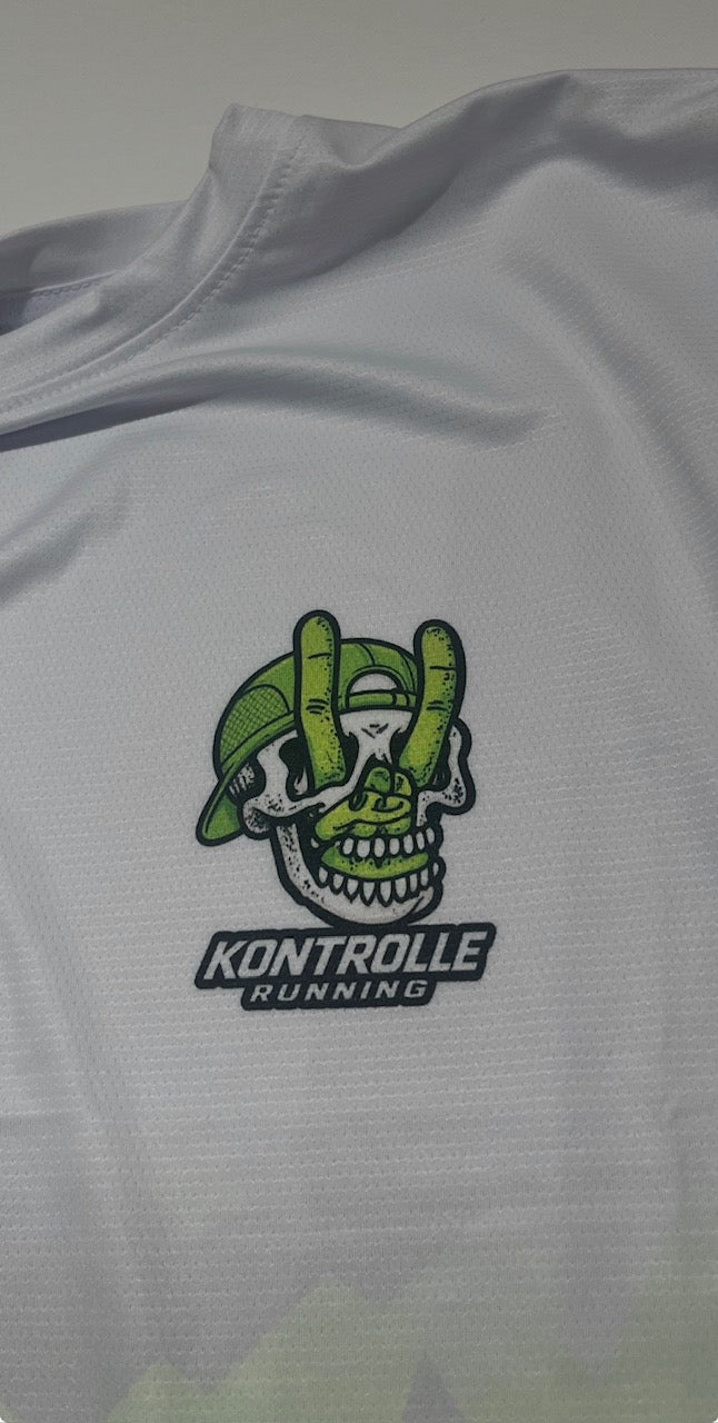 Men's / Unisex - Limey Running T Shirt - White / Lime / Grey / Camo