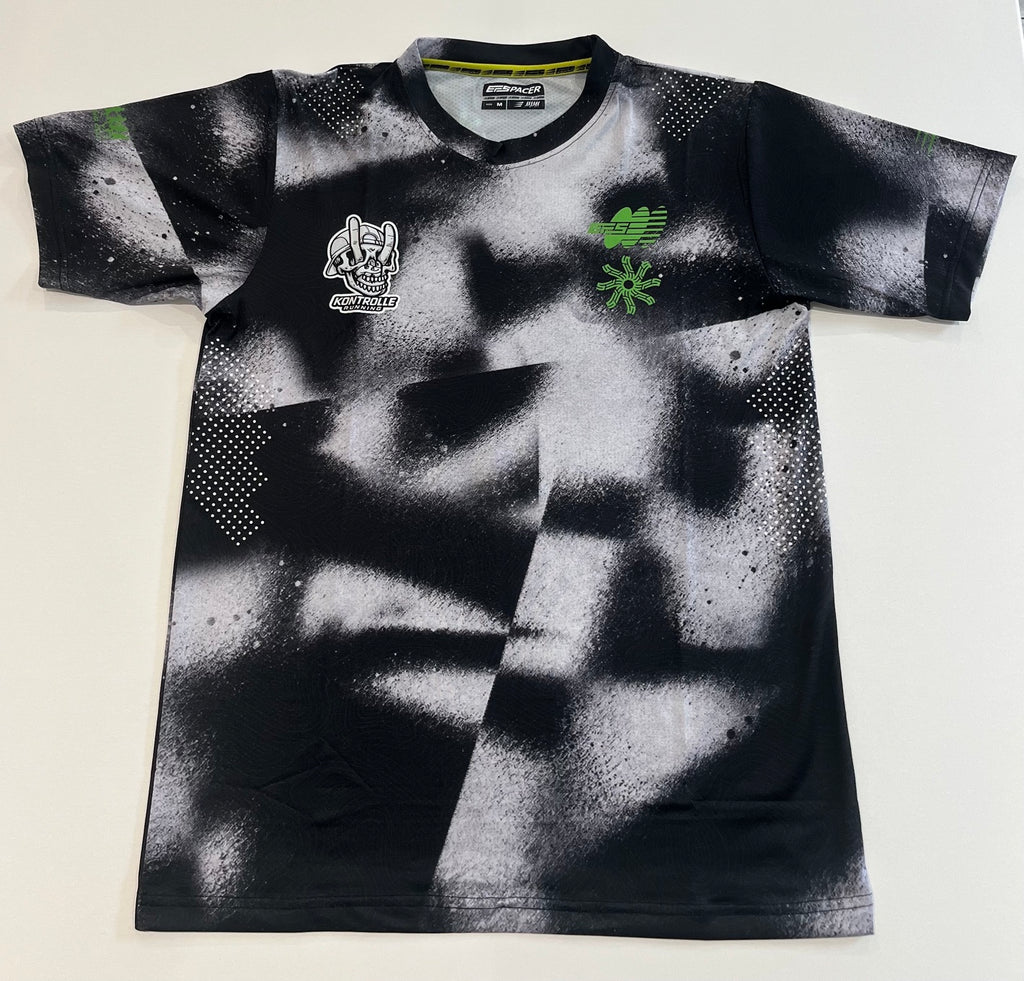 Men's / Unisex - Pacer Race T Shirt - Black / White / Green