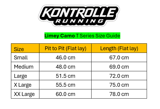 Men's / Unisex - Limey Running T Shirt - White / Lime / Grey / Camo